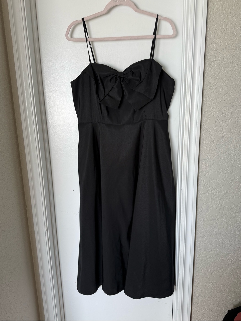 a new day Black Bow-Front Midi Dress
